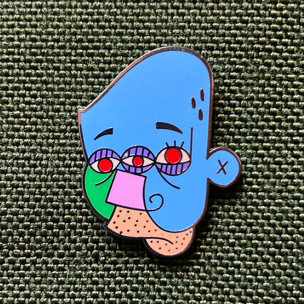 'Irving Gazortinplatt' enamel pin
